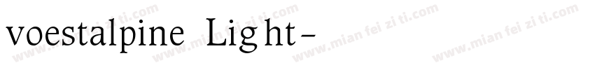 voestalpine Light字体转换